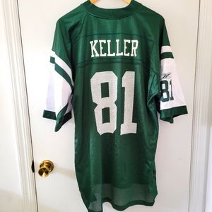 Reebok Men's NFL Equipment Onfield NY JETS Keller 81  Football Jersey